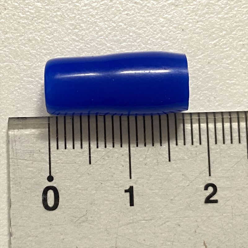 絶縁キャップ/端末キャップ,φ5.5mm用,青,30個 - 2