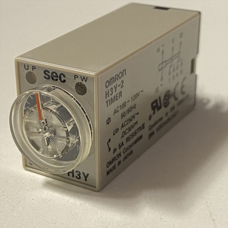 H3Y-2,シーケンス制御用超小型タイマ,10sec AC100-200Vオムロン(OMRON) - 1