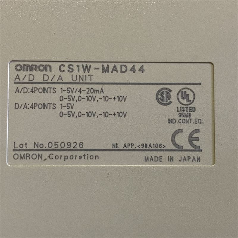 CS1W-MAD44,アナログ入出力ユニット,オムロン(OMRON) - 2