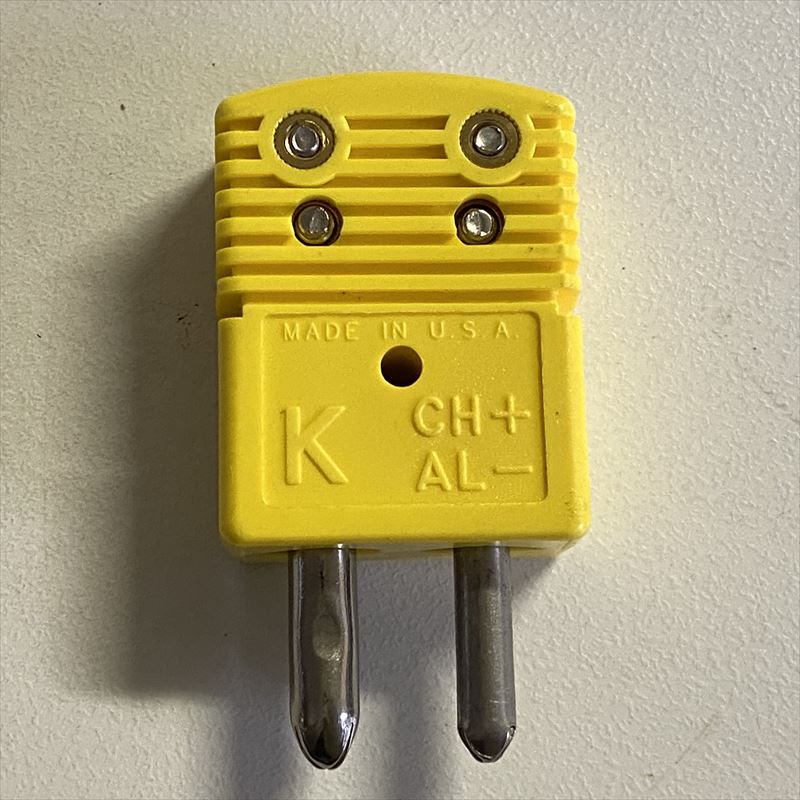 OST-K-M,熱電対コネクター,プラグ電極の金属種:クロメル/アルメル,黄,オメガ - 1