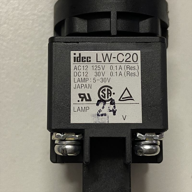 LW1L-M3C24MR,昭光押ボタンスイッチ,取付穴φ22,ボタン色:照光色赤,アイデック(IDEC) - 2