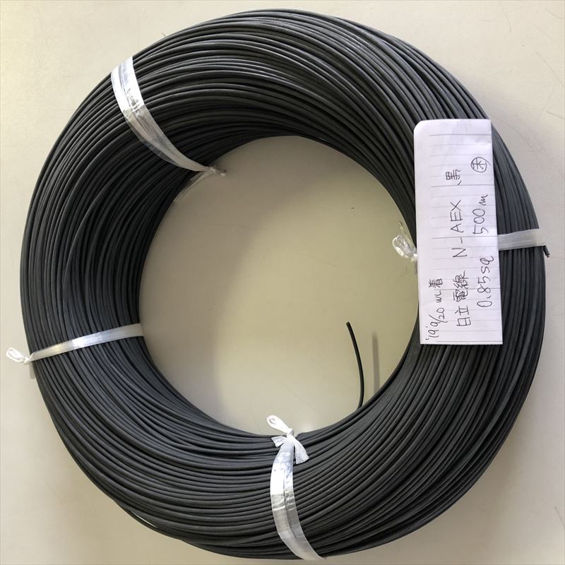 N-AEX電線,0.85sq,黒,日立金属500m - 1