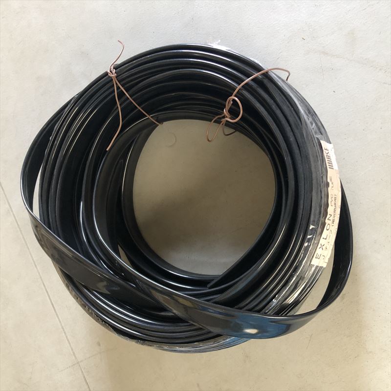 EXLON-PVC Jチューブ,PVCチューブ(電気絶縁用),20X21.6,黒,イワセ(IWASE),30m - 1