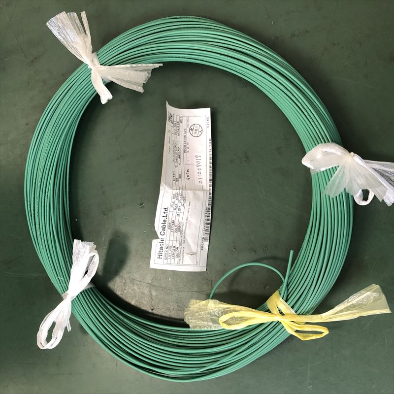 UL3385電線,AWG16,緑,日立金属,100m - 1