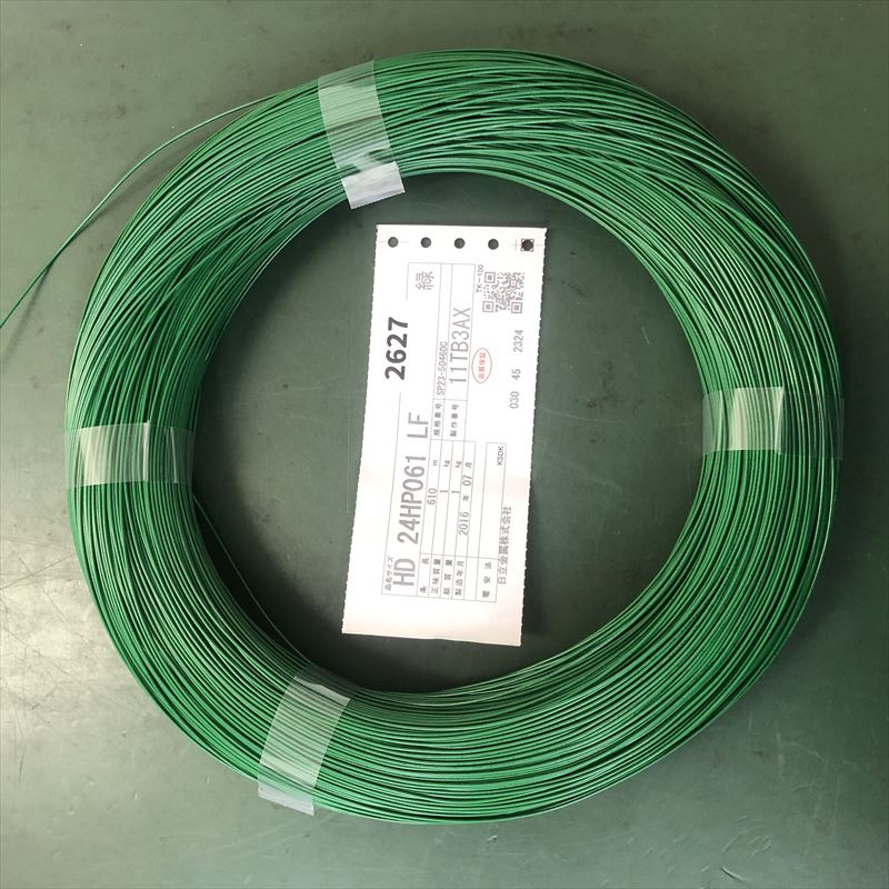 UL1061電線,AWG24,緑,日立金属,610m - 1