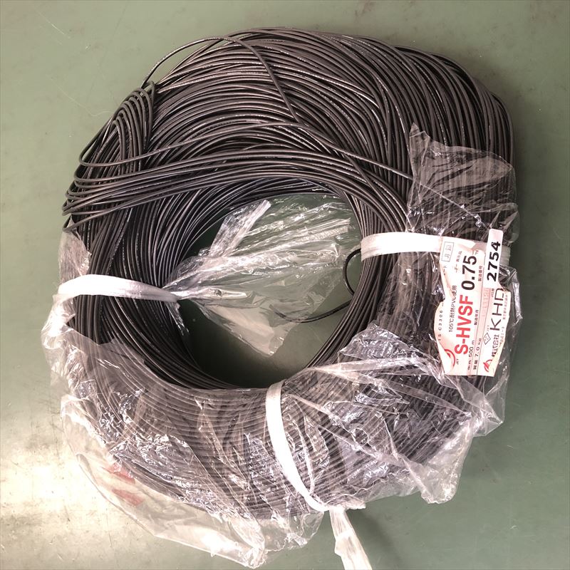 S-HVSF電線,0.75sq,黒,KHD,440m - 1
