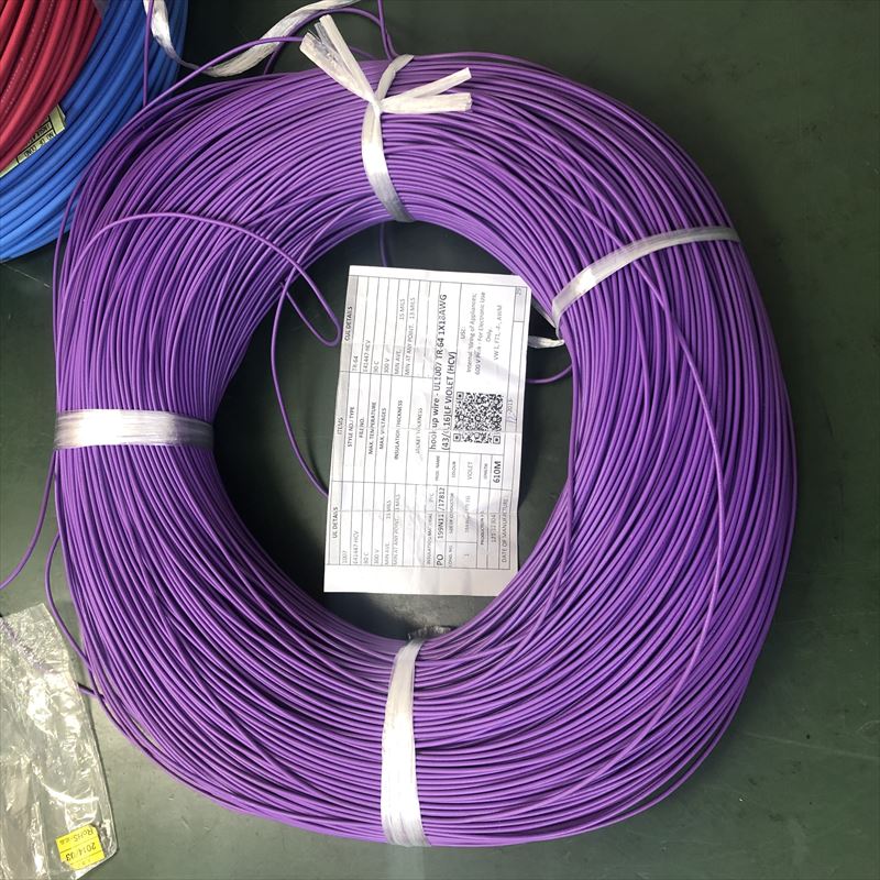 UL1007電線,AWG18,紫,日立金属,590m - 1