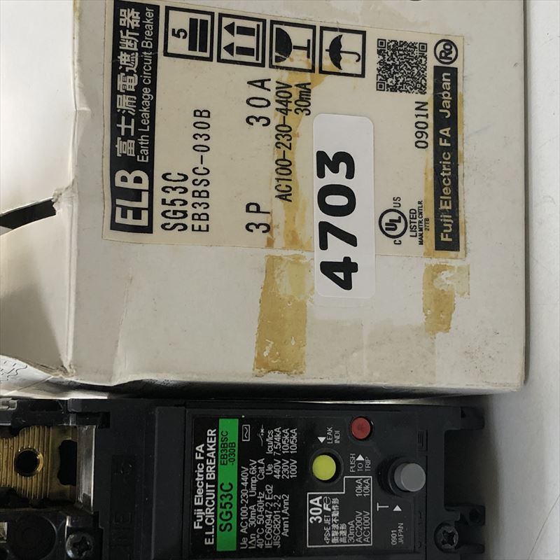 SG53C,漏電遮断器/ブレーカ,3P/30A,富士電機,1台 - 2