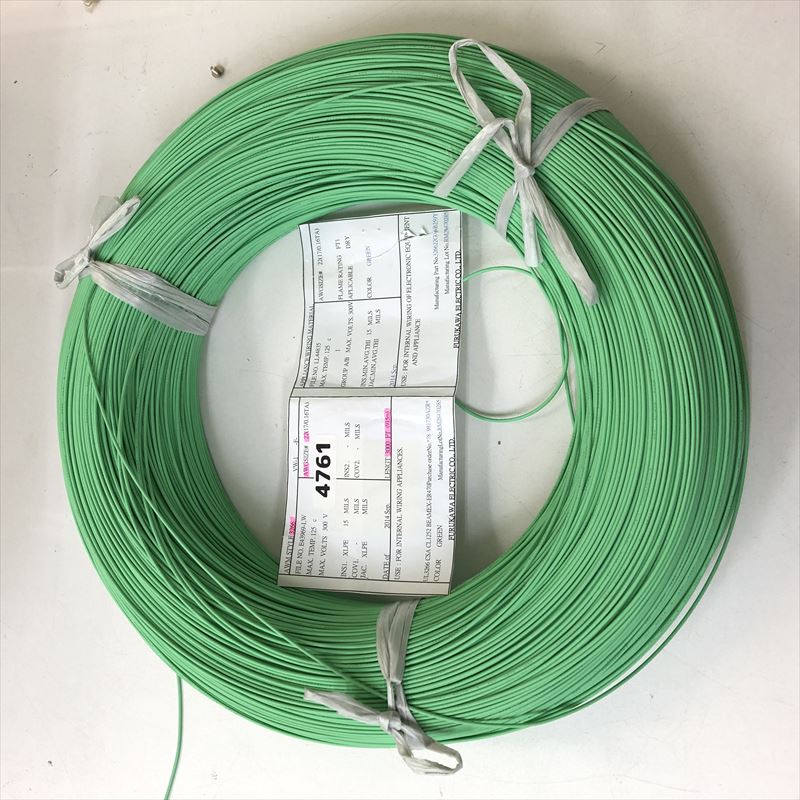 UL3266電線,AWG22,緑,古河電工(三菱電線/菱星電装/SJD),820m - 1