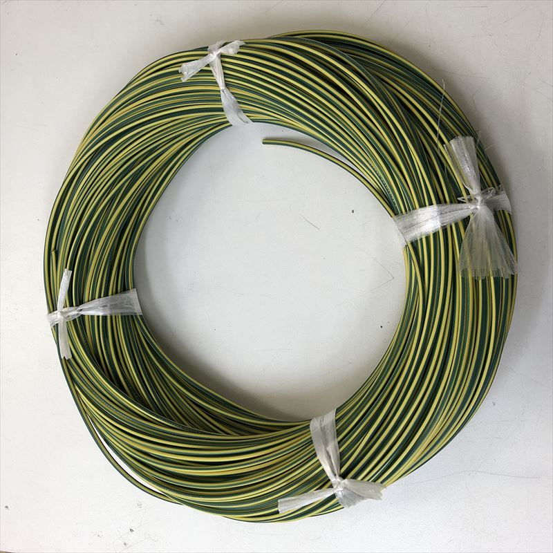 KIV電線,1.25sq,緑/黄,品川電線,80m - 1
