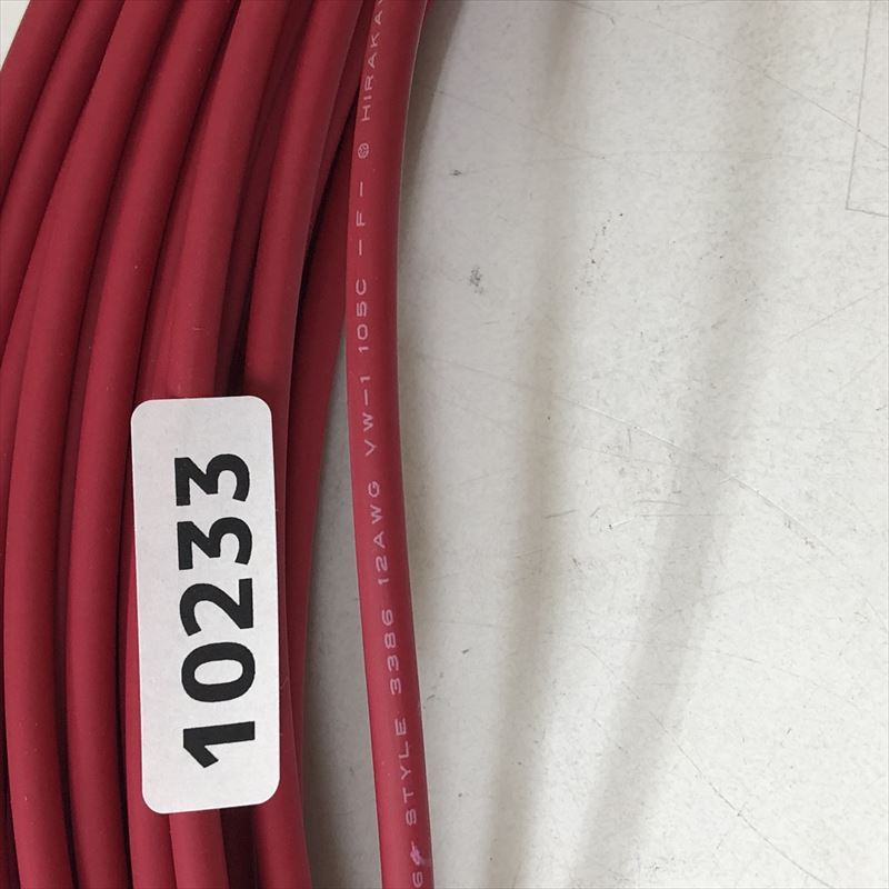 UL3386電線,AWG12,赤,平河ヒューテック,25m - 2