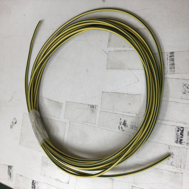 KIV電線,2sq,緑/黄,品川電線,4m - 1