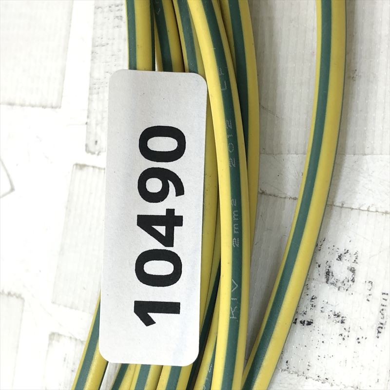 KIV電線,2sq,緑/黄,品川電線,4m - 2