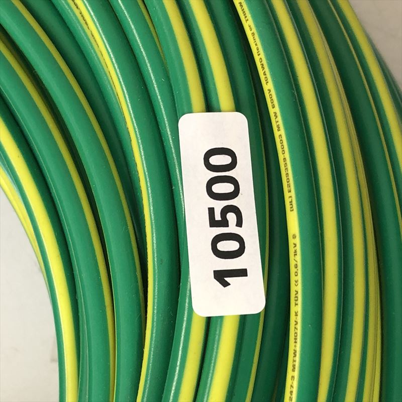 MTW+H07V-K電線,AWG10,緑/黄,日合通信電線,140m - 2