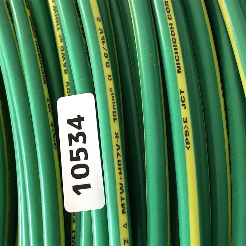 MTW+H07V-K電線,AWG8,緑/黄,日合通信電線,140m - 2