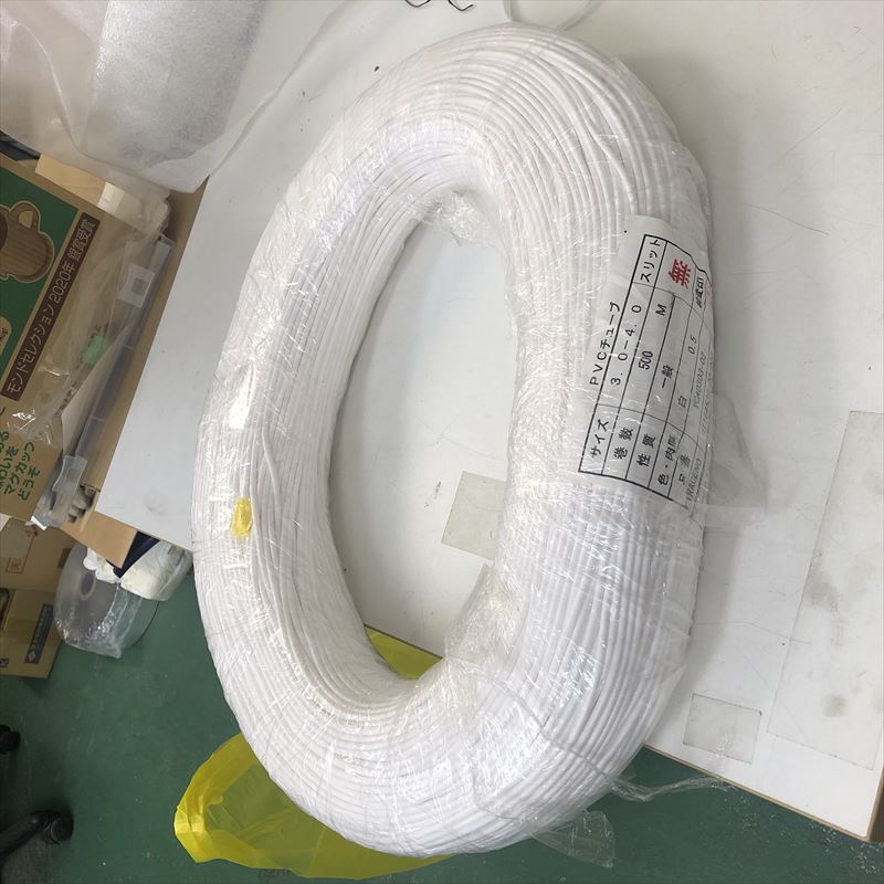 PVCチューブ,3.0-4.0,白,NISSEIECO(ニッセイエコ),500m - 1