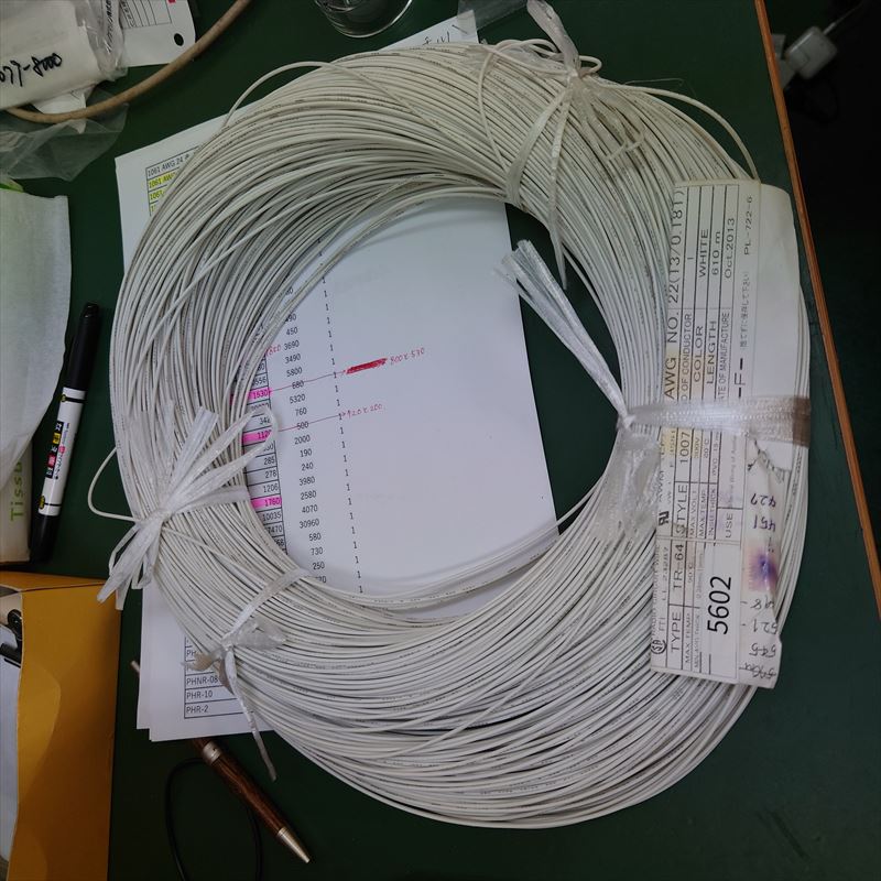 UL1007電線,AWG22,白,共和,450m - 1