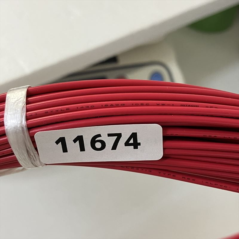 UL1430電線,AWG18,赤,プロテリアル(日立金属),55m - 2