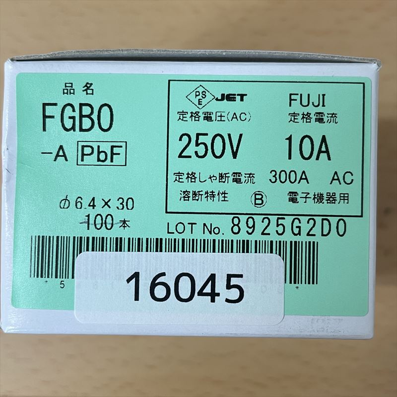 FGBO-A-250V-10A,管型ヒューズ,富士端子工業,92個 - 2