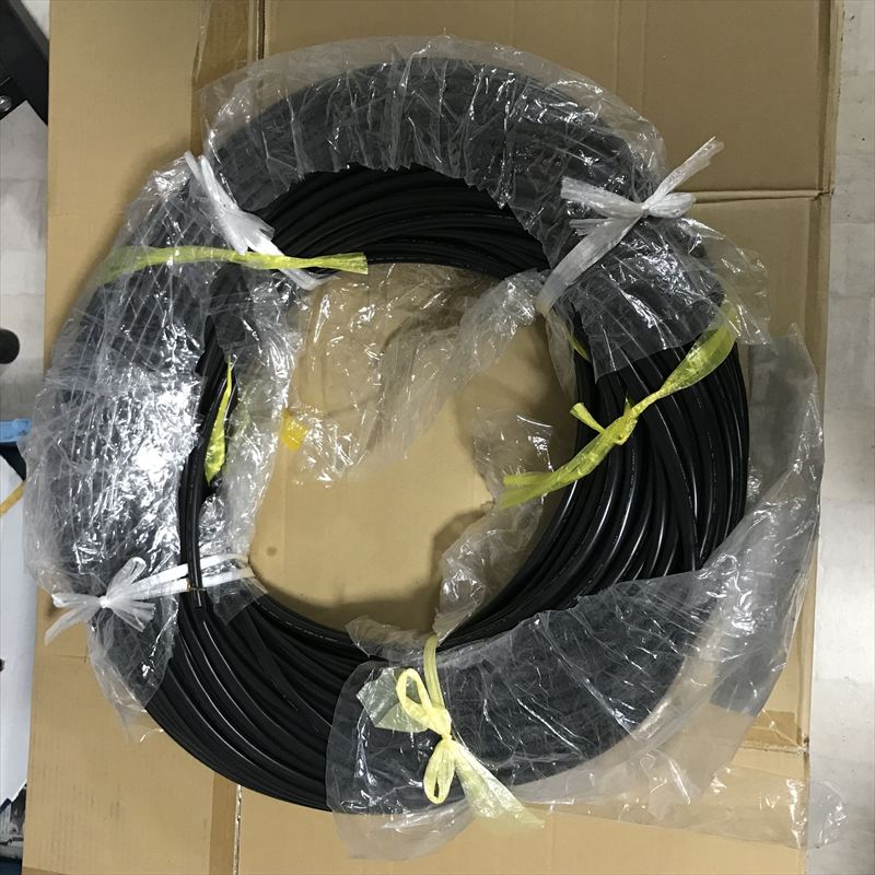 T-105-2,耐熱ビニル絶縁チューブ,NO.1 AWG 内径7.47mm,黒,共和,100m - 1