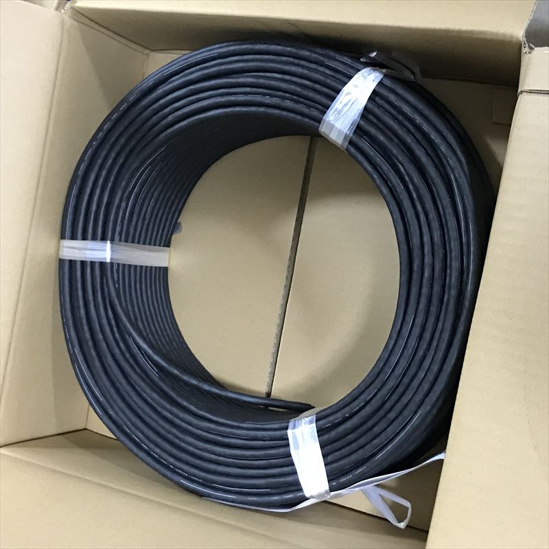 RMFEV-SB(2517),ロボットケーブル,AWG25(0.2)/6P,黒,大電,100m - 1