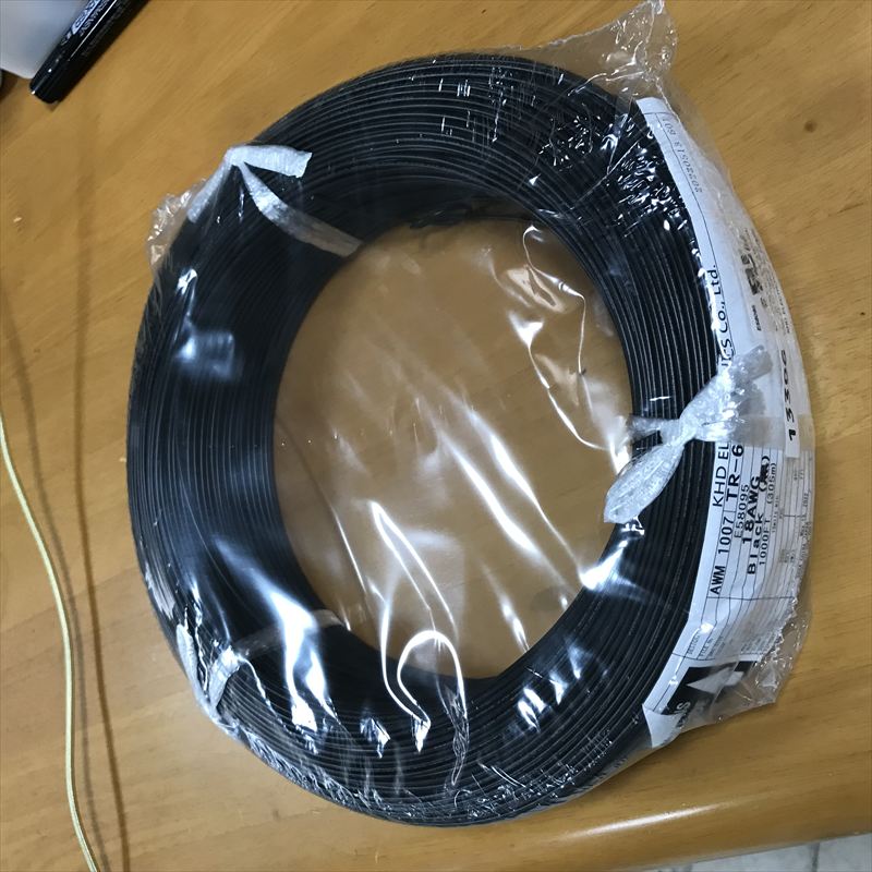 UL1007電線,AWG18,黒,KHD,305m - 1