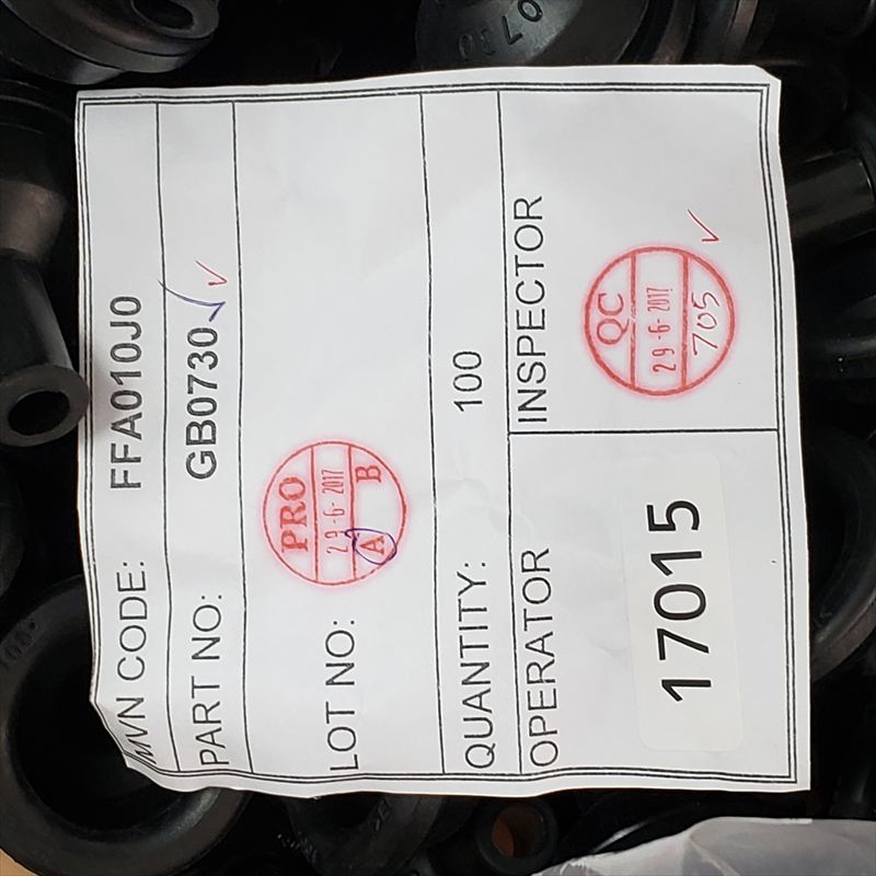 GB0730,丸穴用グロメット ,黒,古河電工(三菱電線/菱星電装/SJD),100個 - 2