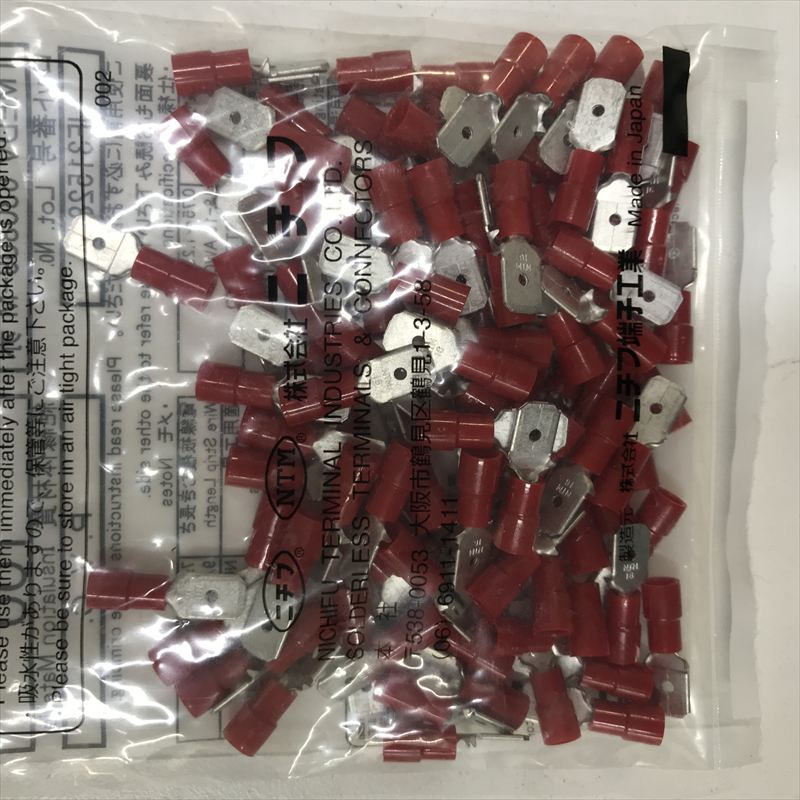 TMEDV630809-M,差込形接続端子 ,赤,ニチフ,100個 - 1
