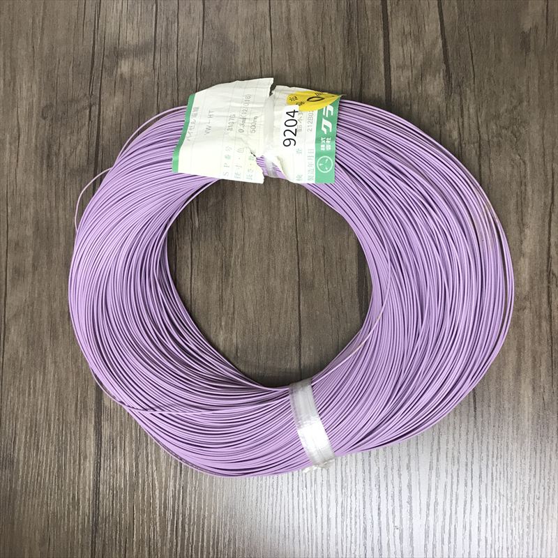 VW-HT,バイゼル電線,0.3sq,紫,クラベ(KURABE),500ｍ - 1