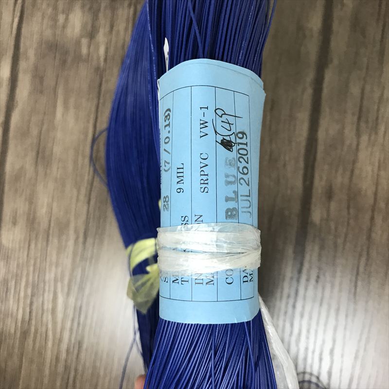 UL1061電線,AWG28,青,三山電線,549ｍ - 2
