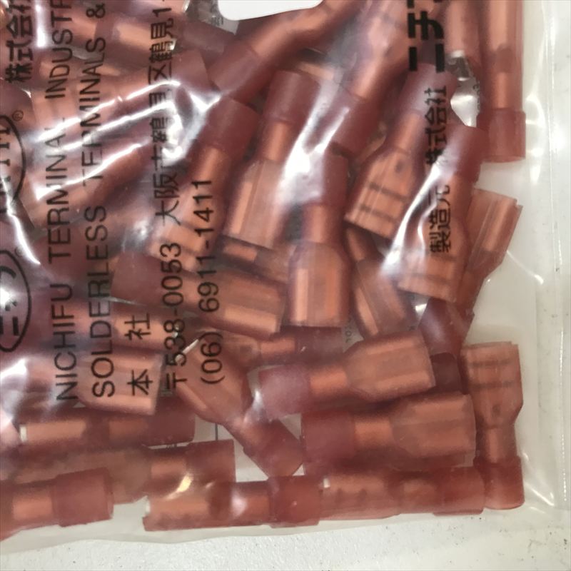 TMEDN480809-FA,差込形接続端子,赤,ニチフ,100個 - 1