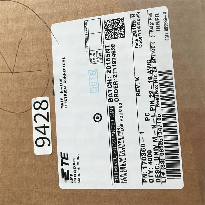 170360-1,圧着端子,タイコエレクトロニクス(AMP),4000個 - 2