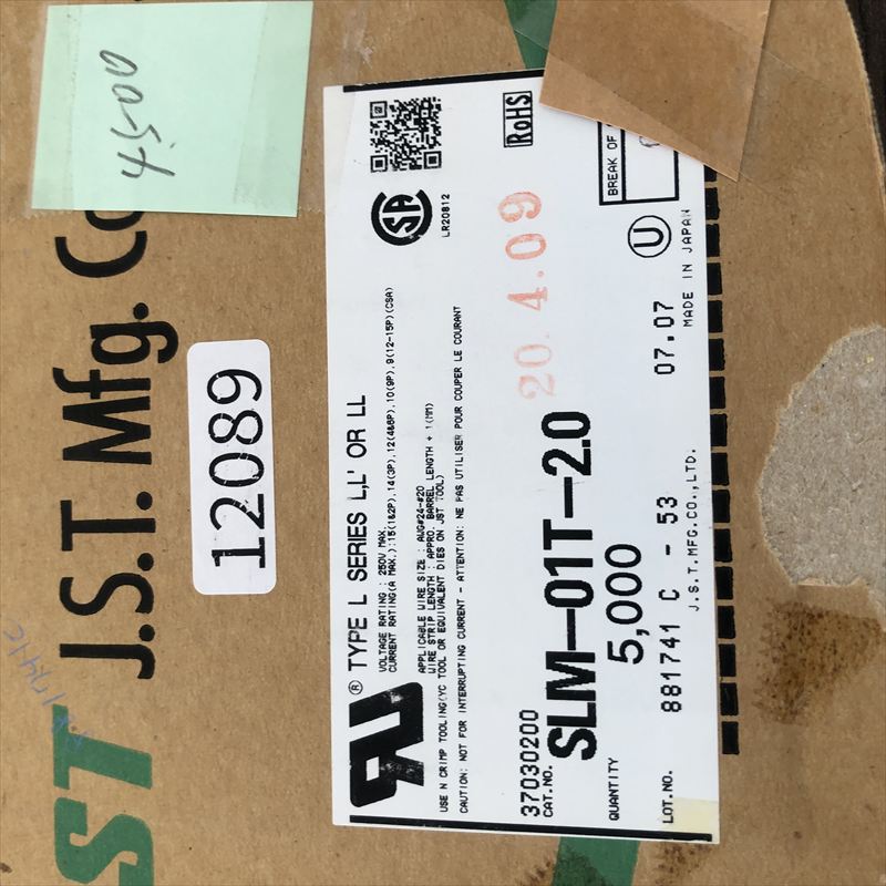 SLM-01T-2.0,圧着端子,日本圧着端子製造(JST),4500個 - 2