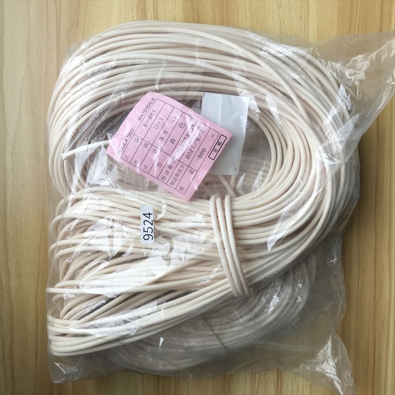 E-651（U-1）,シリコンゴムチューブ,3.5ｍｍ,白,ニッカン工業,100ｍ - 1