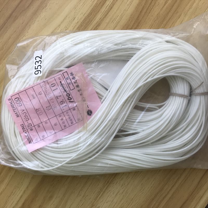 S-693V-600,耐熱チューブ,0.8mm,白,ニッカン工業,100ｍ - 1