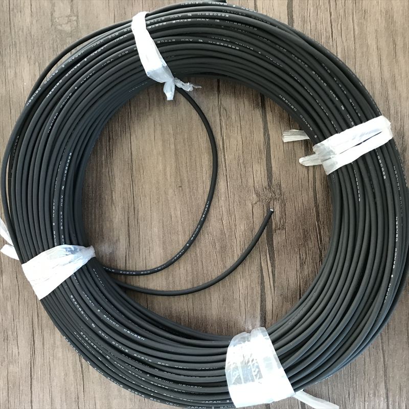 20276VVC,ケーブル,AWG26,黒,坂東電線,92ｍ - 1