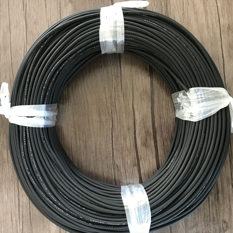 20276VVC,ケーブル,AWG26,黒,坂東電線,100ｍ - 1