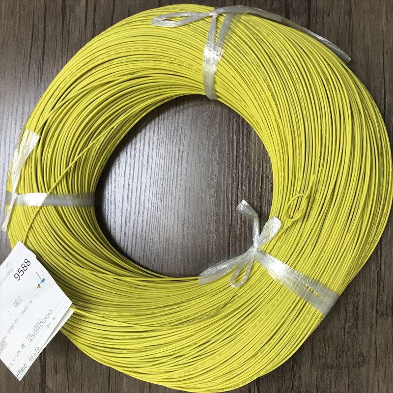 UL3385電線,AWG18,黄,古河電工(三菱電線/菱星電装/SJD),590ｍ - 1