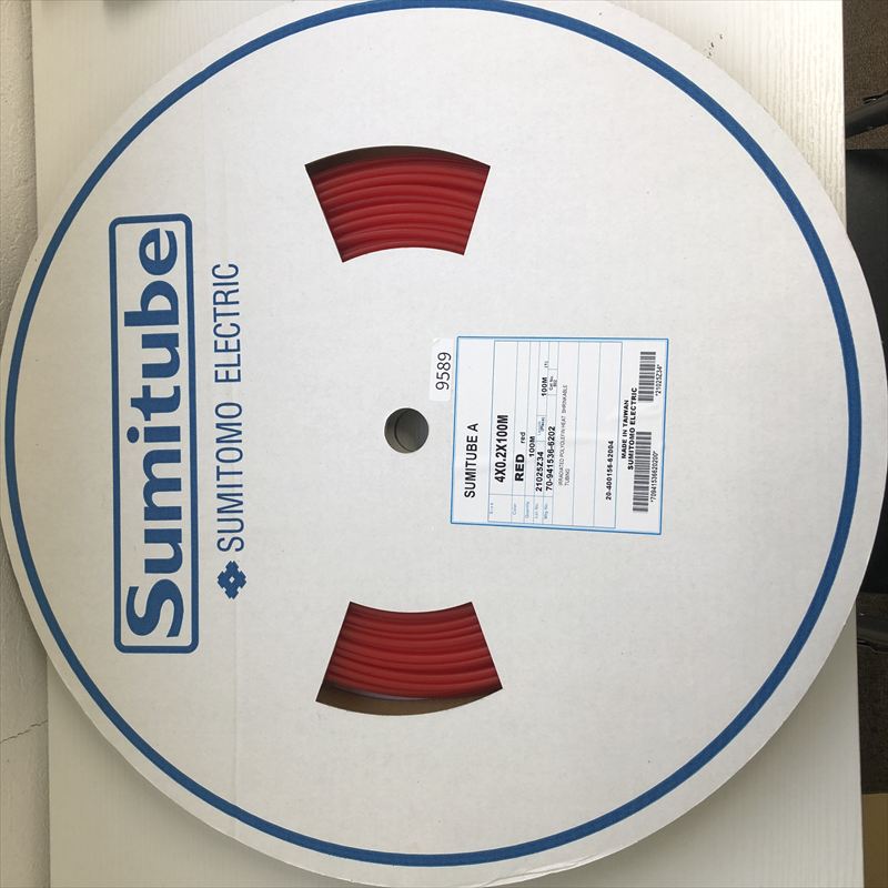 スミチューブ A,熱収縮チューブ,4×0.2,赤,住友電工/住友電装,40ｍ - 1