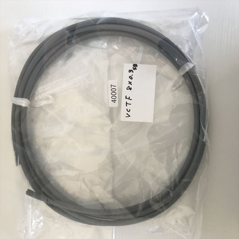 VCTFケーブル,8芯x0.3sq ,灰,オーナンバ,3.84ｍ - 2