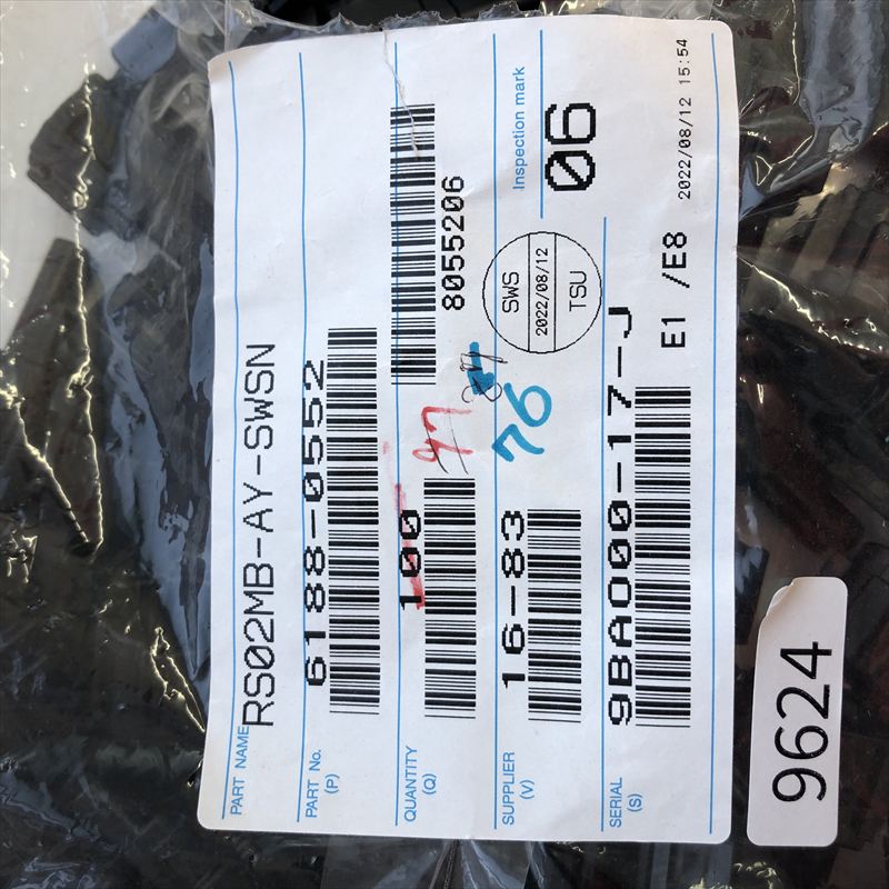 6188-0552,コネクタ/ハウジング,黒,住友電工/住友電装,76個 - 2