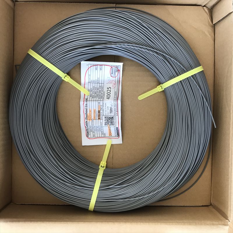 UL1430電線,AWG20,灰,プロテリアル(日立金属) ,560ｍ - 1