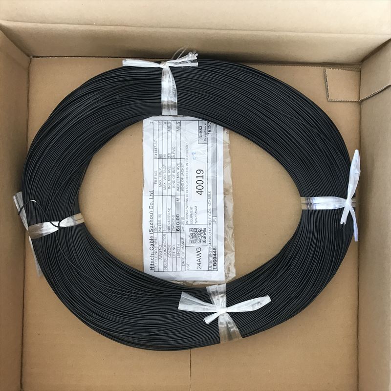 UL1571電線,AWG25,黒,プロテリアル(日立金属) ,610ｍ - 1