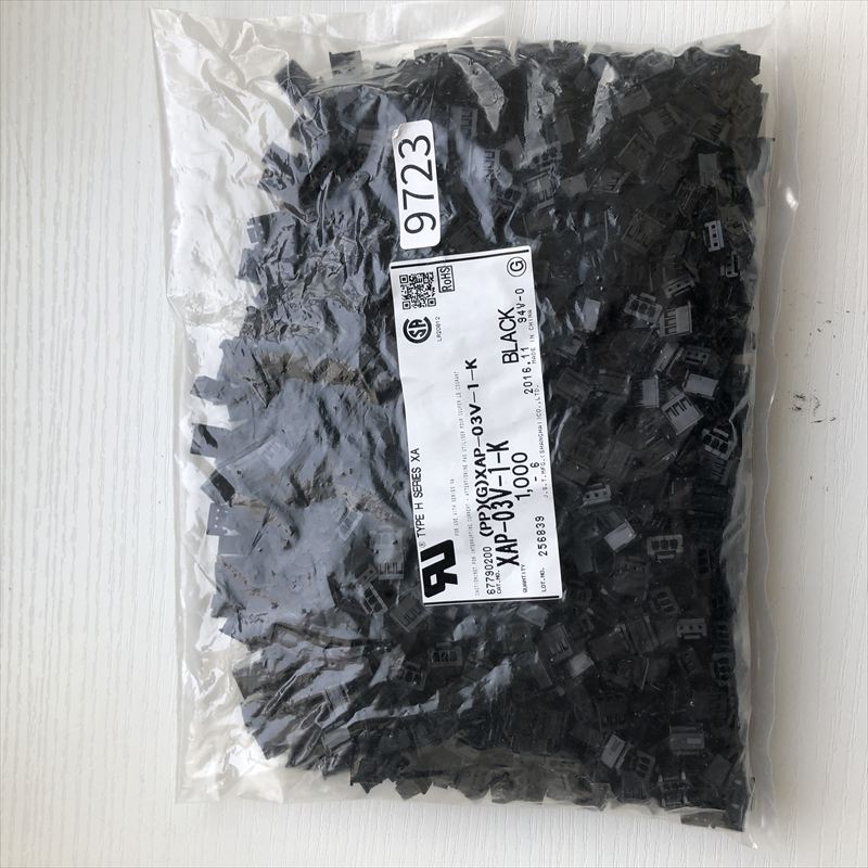 XAP-03V-1-K,コネクタ/ハウジング,黒,日本圧着端子製造(JST),1000個 - 1