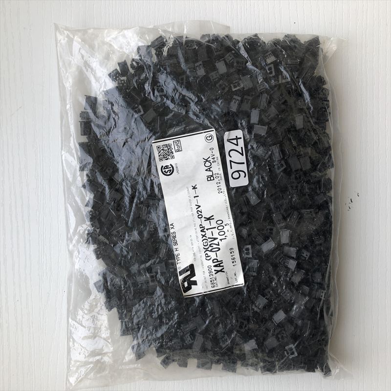 XAP-02V-1-K,コネクタ/ハウジング,黒,日本圧着端子製造(JST),1000個 - 1