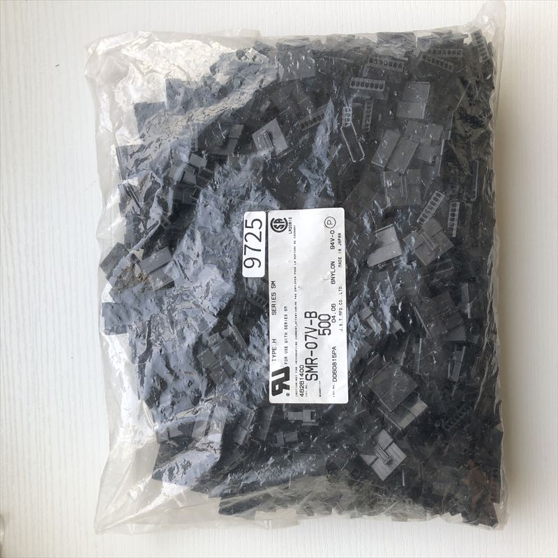 SMR-07V-B,コネクタ/ハウジング,黒,日本圧着端子製造(JST),500個 - 1