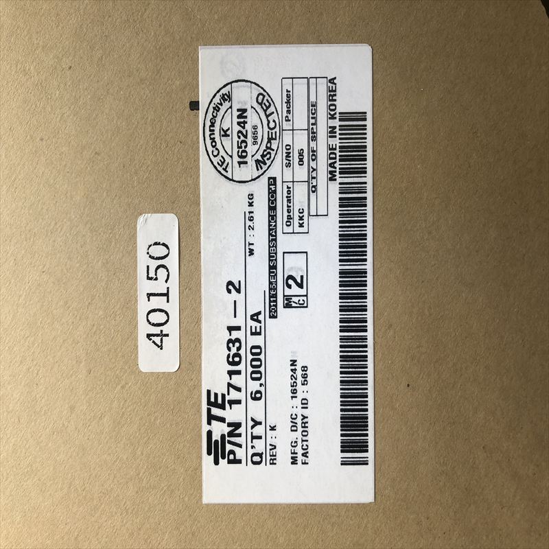 171631-2,圧着端子,タイコエレクトロニクス(AMP),6000個 - 2