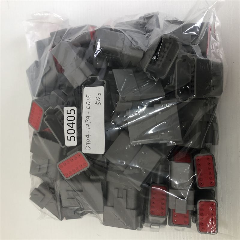 DT04-12PA-C015,コネクタ/ハウジング,灰,ドイチェ/DEUTSCH(タイコ エレクトロニクス),50個 - 1