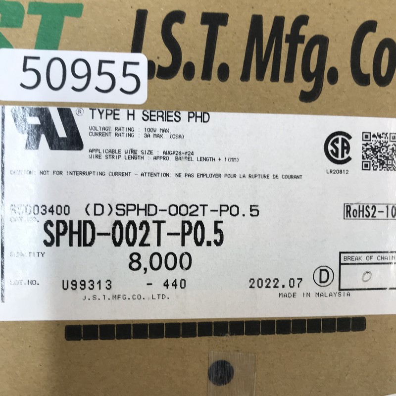 SPHD-002T-P0.5,圧着端子,日本圧着端子製造(JST),6800個 - 2