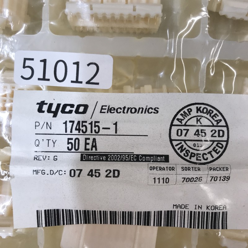 174515-1,コネクタ/ハウジング,タイコエレクトロニクス(AMP/TE),50個 - 2